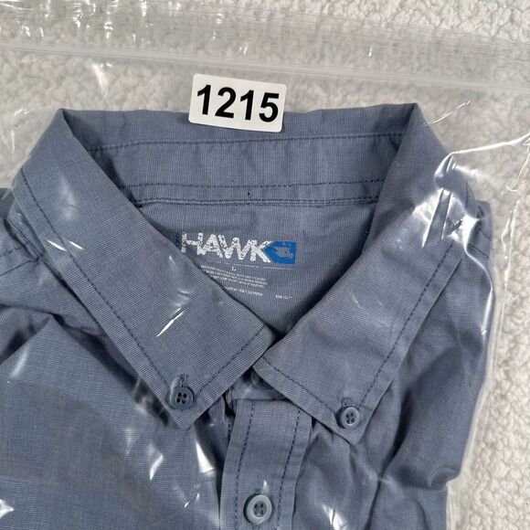 Tony Hawk Men's Blue Button-Up Shirt - Size Large, Casual Cotton Blend - Picture 6 of 6